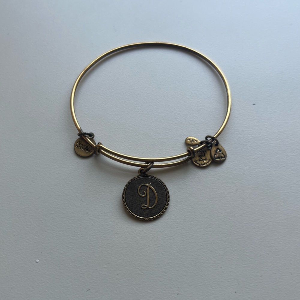Alex and Ani D Initial Charm Bracelet